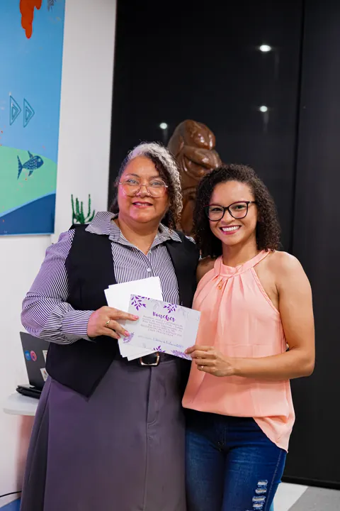 Participantes registram um momento juntas durante o TPMe.
